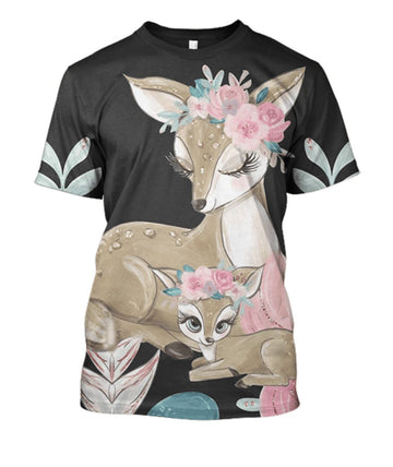 Gearhumans Female Deer Hoodies -T-Shirt Apparel