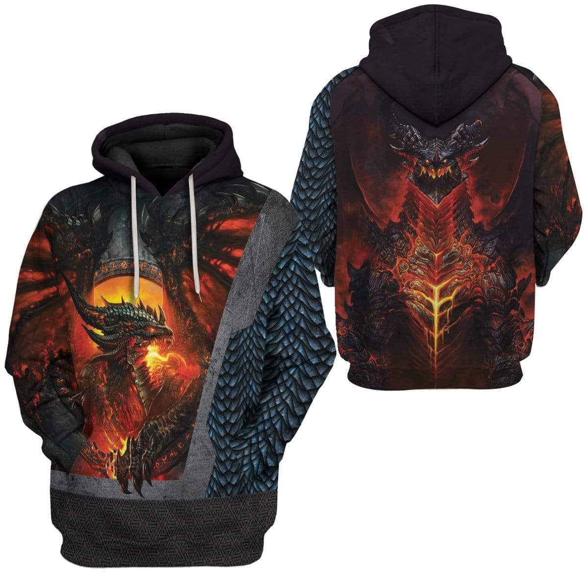 Fire Dragon Custom T-Shirts Hoodies Apparel AN-DT0201204 3D Custom Fleece Hoodies 
