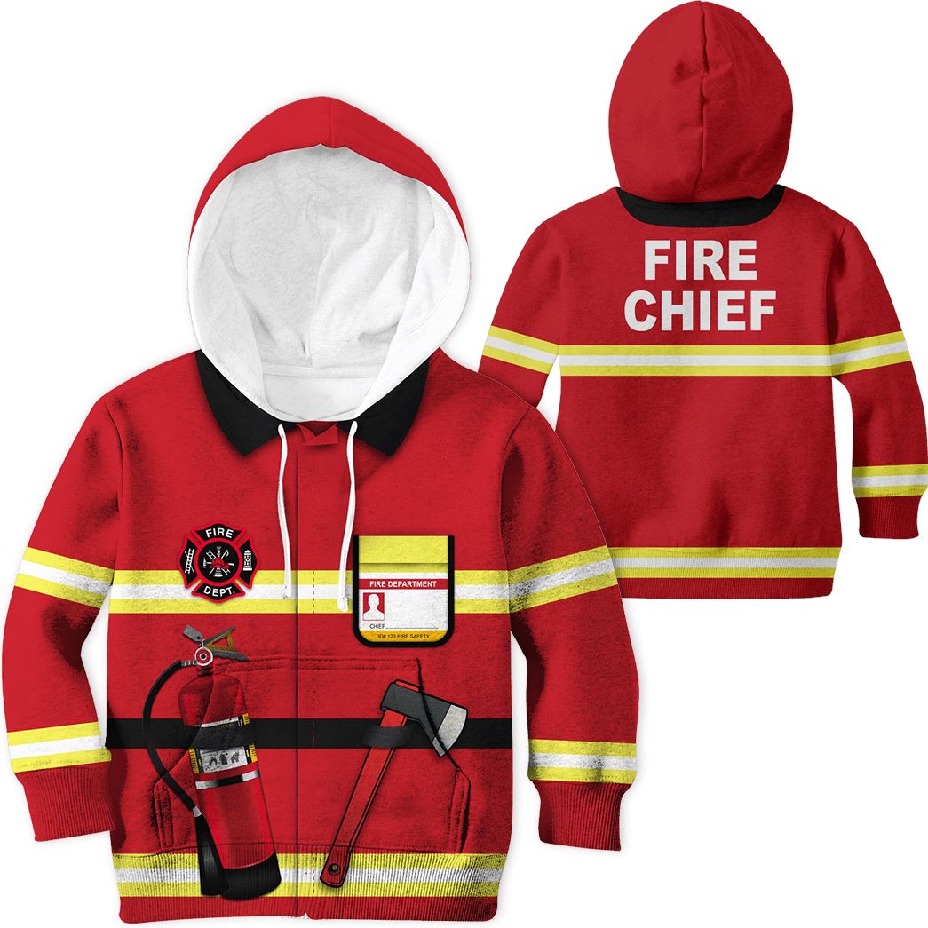 Firefighter Kid Custom Hoodies T-shirt Apparel HD-GH110498K kid 3D apparel 