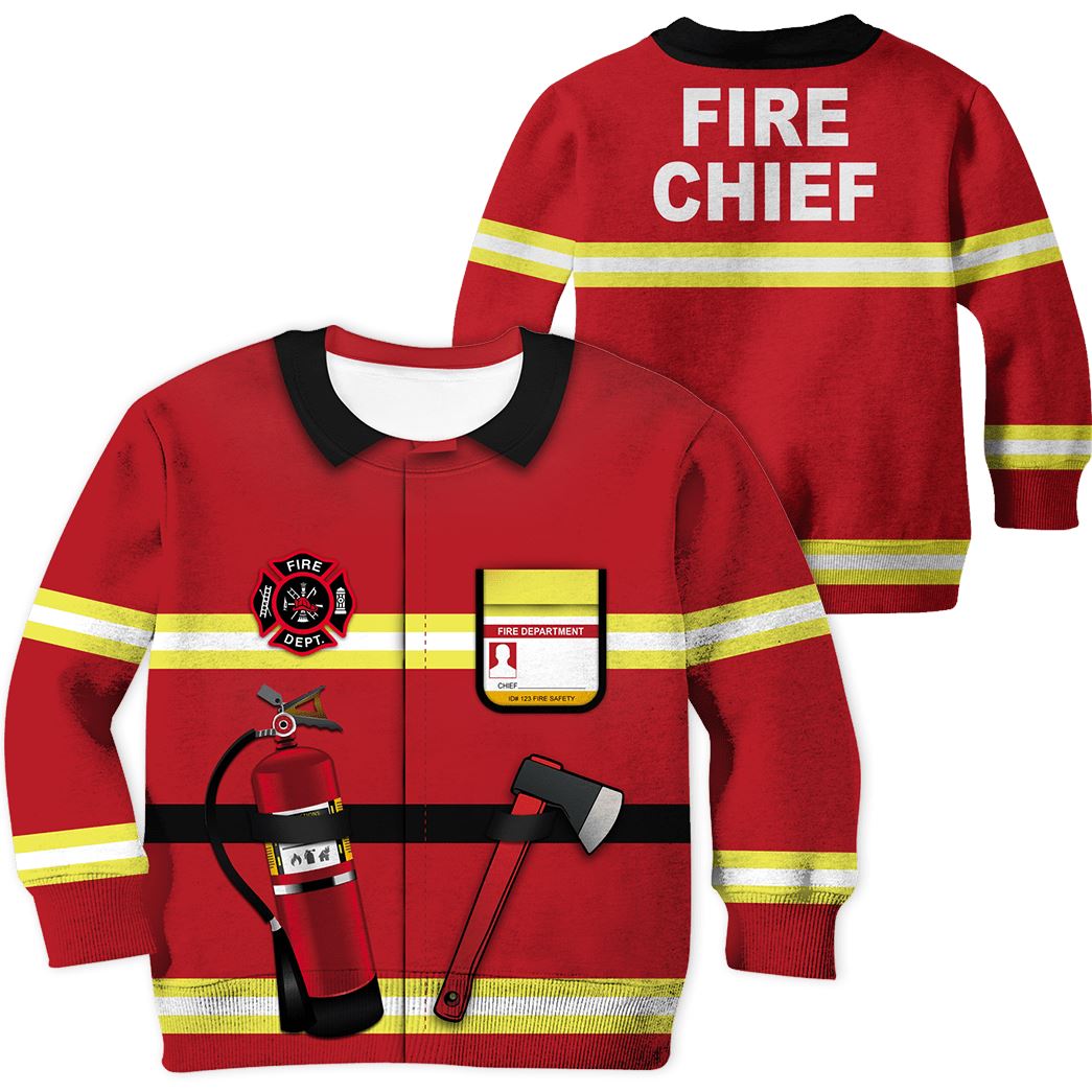 Firefighter Kid Custom Hoodies T-shirt Apparel HD-GH110498K kid 3D apparel 