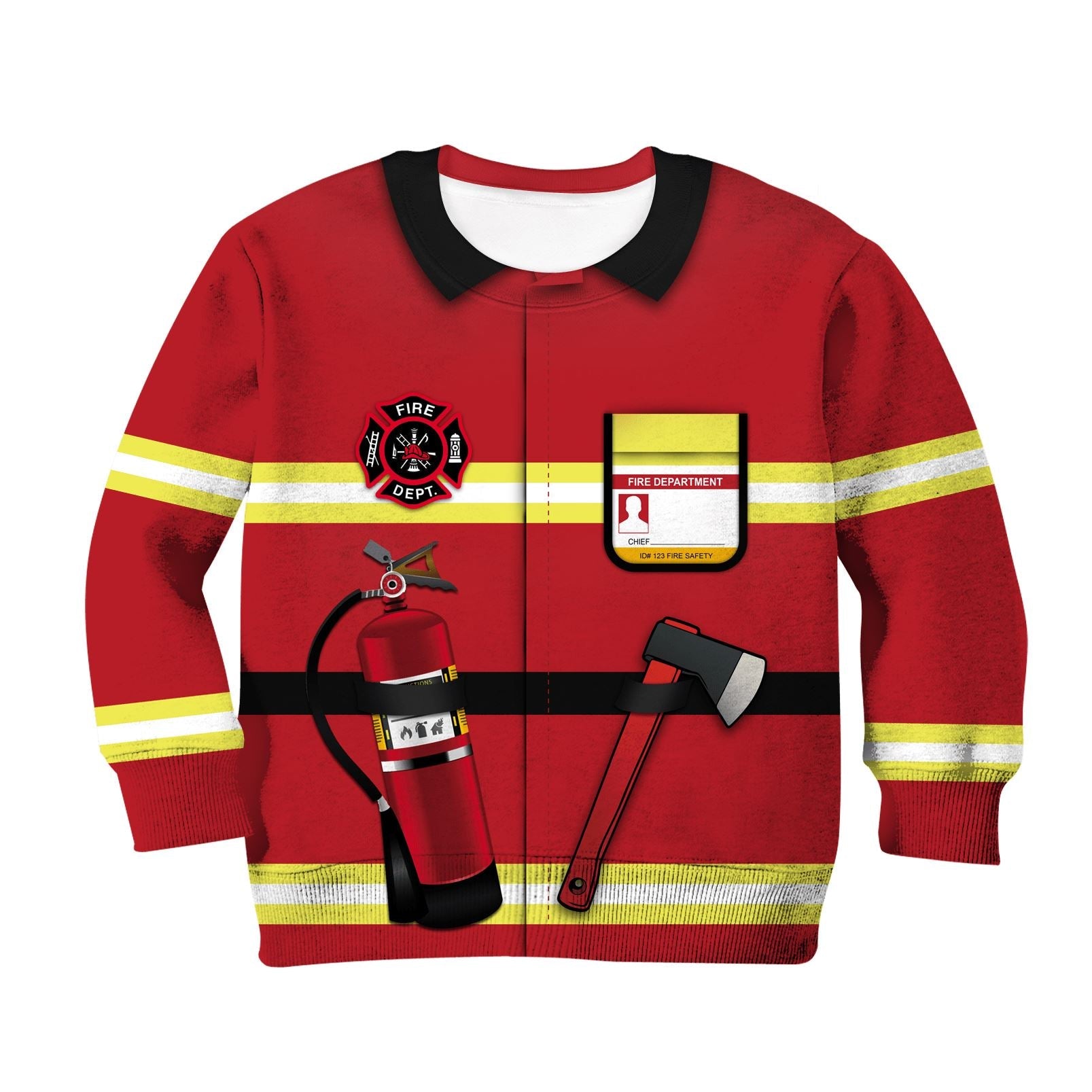 Firefighter Kid Custom Hoodies T-shirt Apparel HD-GH110498K kid 3D apparel Kid Sweatshirt S/6-8 