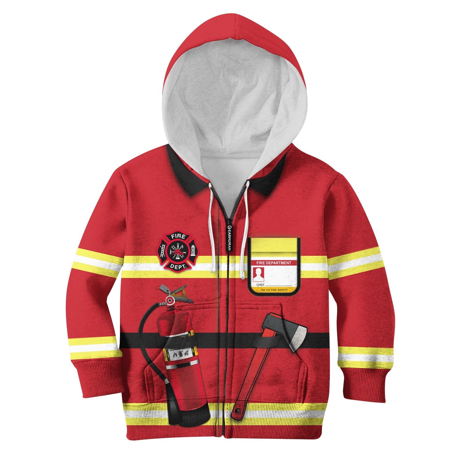 Gearhumans Firefighter Kid Custom Hoodies T shirt Apparel