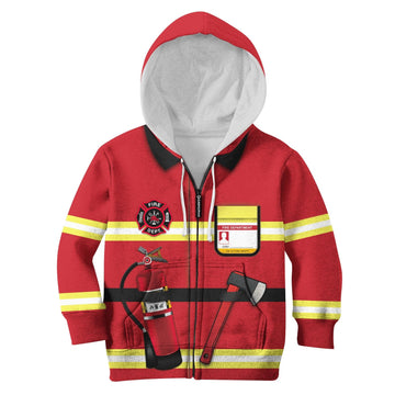 Gearhumans Firefighter Kid Custom Hoodies T-shirt Apparel