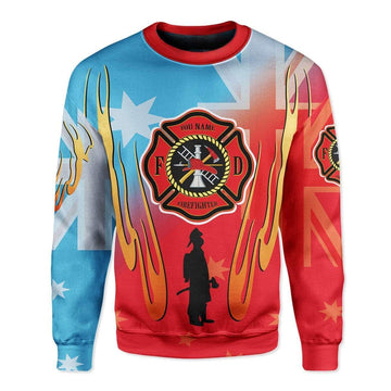 Gearhumans Fireman Custom Name T-Shirts Hoodies Apparel