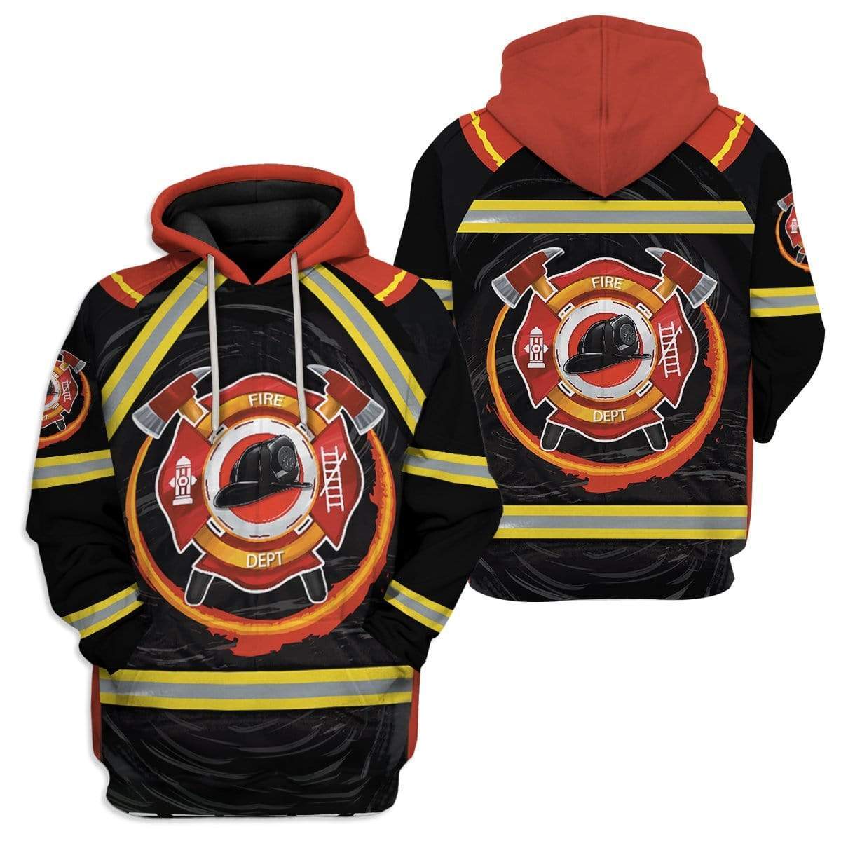 Fireman T-Shirts Hoodies Apparel HD-QM0801203 3D Custom Fleece Hoodies 