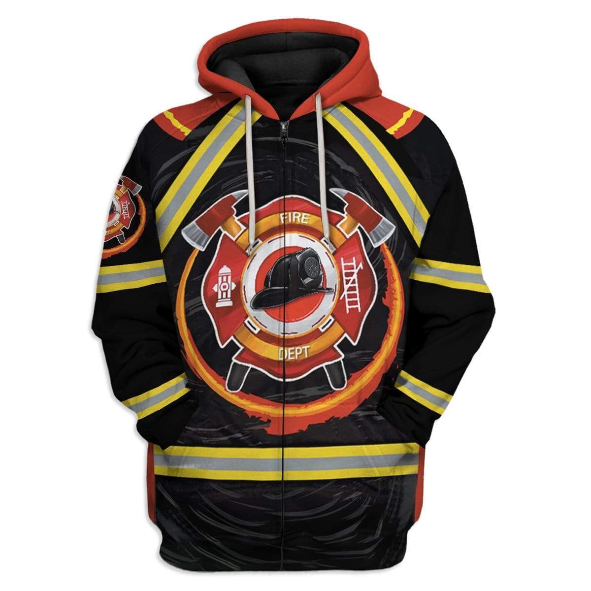 Fireman T-Shirts Hoodies Apparel HD-QM0801203 3D Custom Fleece Hoodies Zip Hoodie S 