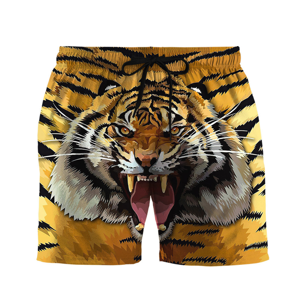 Gearhumans 3D Tiger Roar Custom Men Shorts