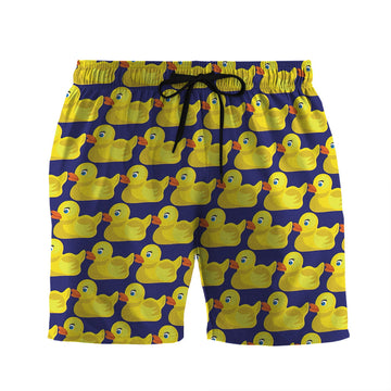 Gearhumans 3D Ducky Tie Pattern Custom Men Shorts