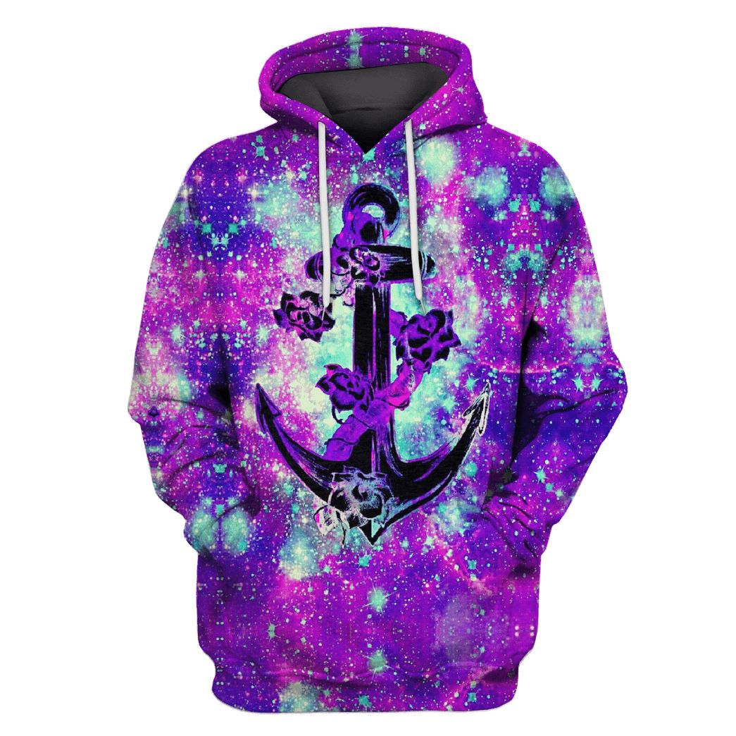 Galaxy Anchor Hoodies T-Shirt Apparel GL101101 3D Custom Fleece Hoodies Hoodie S 