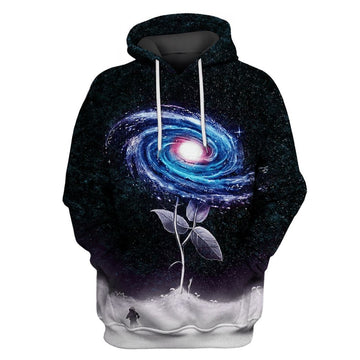 Gearhumans Galaxy Flower Custom T-shirt - Hoodies Apparel