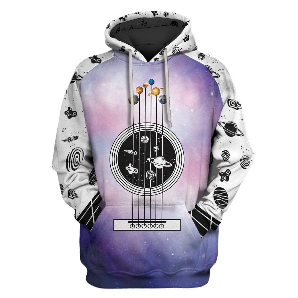 Galaxy Guitar Custom T-shirt - Hoodies Apparel HD-GH20007 3D Custom Fleece Hoodies Hoodie S 