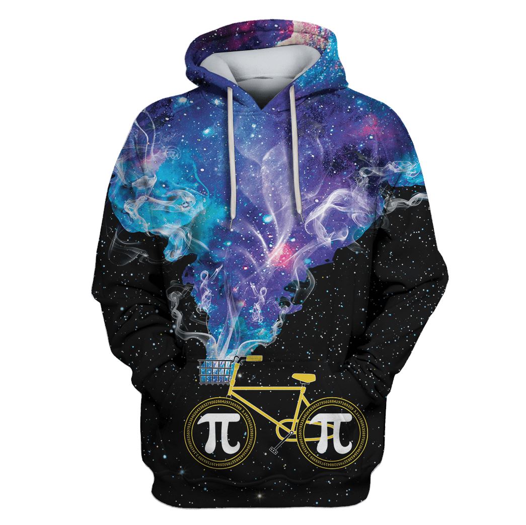 Galaxy Pi Bike Custom T-shirt - Hoodies Apparel HD-GH110539 3D Custom Fleece Hoodies Hoodie S 