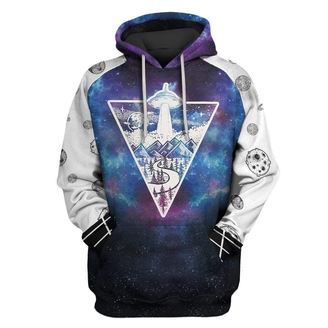 Galaxy UFO Custom T-shirt - Hoodies Apparel HD-GH20001 3D Custom Fleece Hoodies Hoodie S 