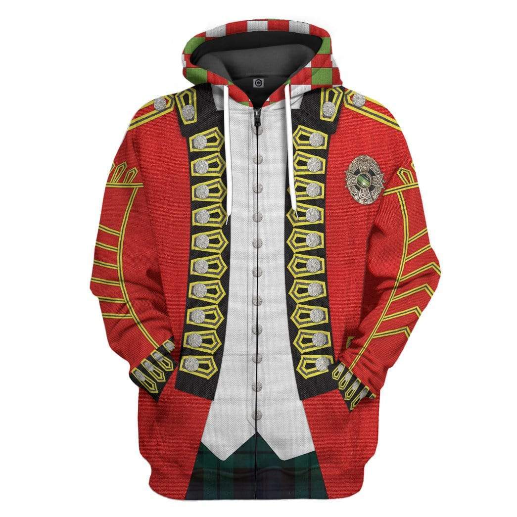 british gear Gearhumans 3D 42nd Regiment of Foot British Army Costume Hoodie Appare