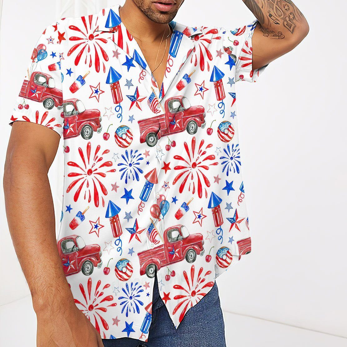 Gearhuman 3D 4th Of July Celebration Hawaii Shirt ZK1106217 Hawai Shirt 