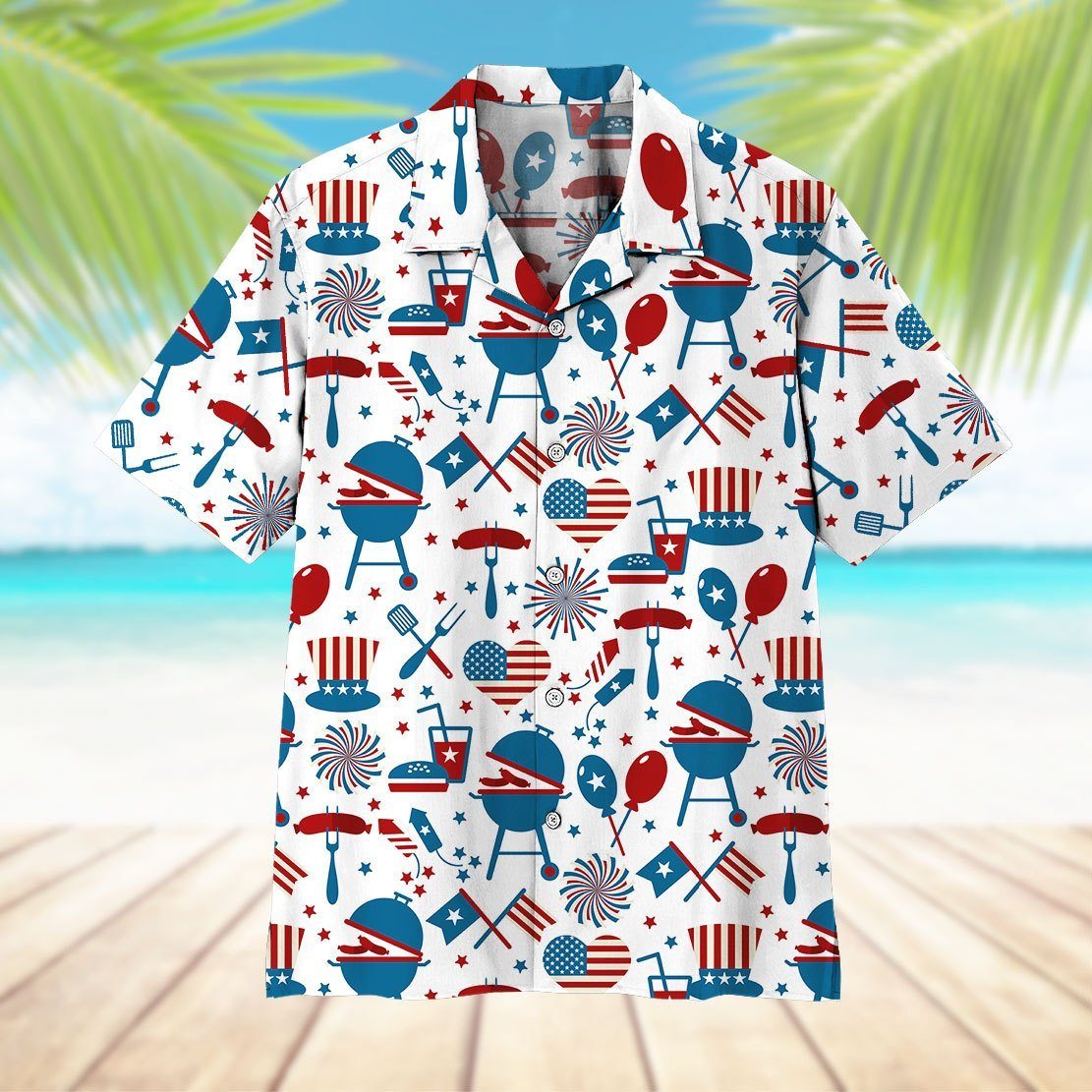 Gearhuman 3D 4th Of July Hawaii Shirt ZK1106218 Hawai Shirt 