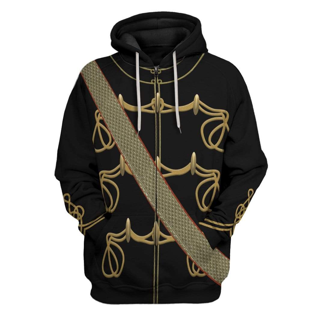 Gearhuman 3D 7th Hussars Custom Hoodie Apparel GW07054 3D Custom Fleece Hoodies Zip Hoodie S 