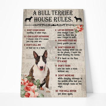 Gearhumans 3D A Bull Terrier House Rules Canvas