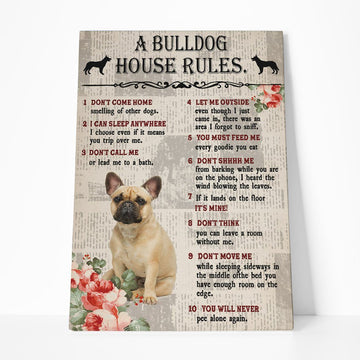 Gearhuman 3D A Bulldog House Rules Canvas GK040225 Canvas 1 Piece Non Frame M