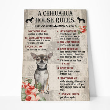 Gearhumans 3D A Chihuahua House Rules Canvas
