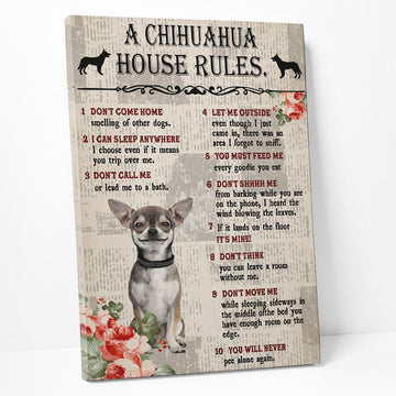 Gearhumans 3D A Chihuahua House Rules Canvas