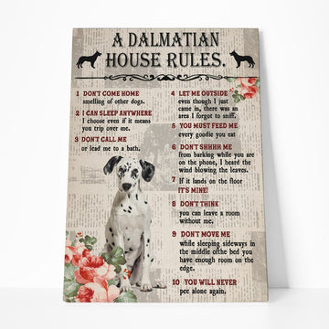 Gearhuman 3D A Dalmatian House Rules Canvas GK040216 Canvas 1 Piece Non Frame M