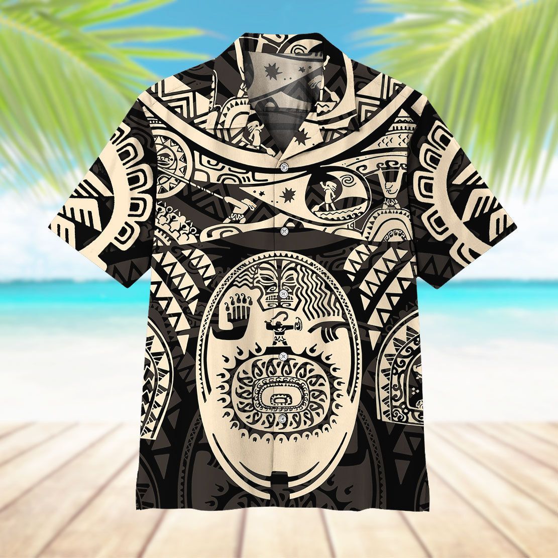 Gearhuman 3D A Demigod Of Hawaii Tattoo Hawaii Shirt ZK0207213 Short Sleeve Shirt 