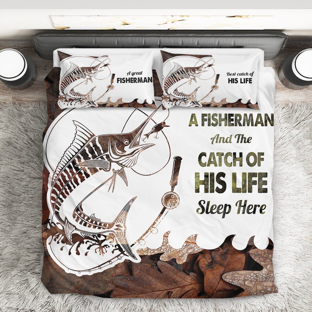 Gearhuman 3D A Fisherman And His Best Catch Bedding Set GK250120 Bedding Set