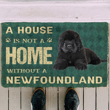 Gearhumans 3D A House Is Not A Home Newfoundland Dog Doormat