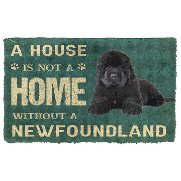 Gearhuman 3D A House Is Not A Home Newfoundland Dog Doormat GV01021 Doormat Doormat S(15,8''x23,6'')