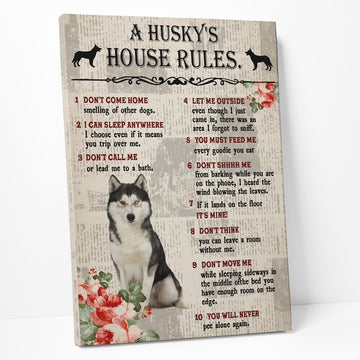 Gearhumans 3D A Huskys House Rules Canvas