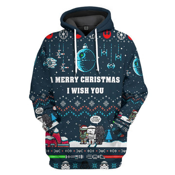 Gearhuman 3D A Merry Christmas I Wish You Custom Tshirt Hoodie Apparel CW29106 3D Apparel Hoodie S 