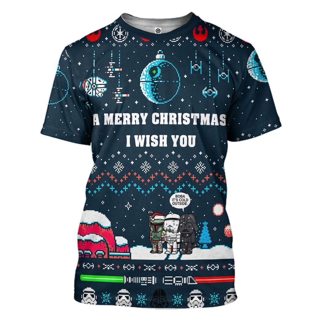 Gearhuman 3D A Merry Christmas I Wish You Custom Tshirt Hoodie Apparel CW29106 3D Apparel T-Shirt S 