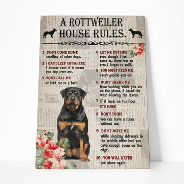 Gearhumans 3D A Rottweiler House Rules Canvas