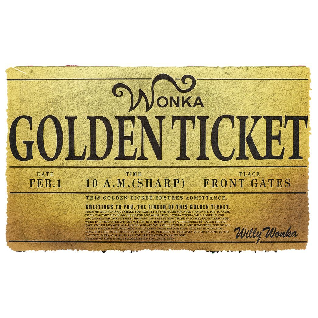 Gearhuman 3D A Top Chocolate Factory Visit Ticket Doormat ZK1006218 Doormat Doormat S(15,8inchx23,6inch) 