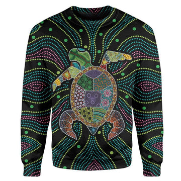 Gearhumans 3D Aboriginal Turtle Custom T-Shirts Hoodie Apparel