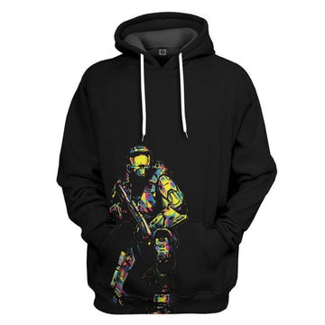 Gearhumans 3D Abstract Masterchief Halo Infinite Custom Hoodie