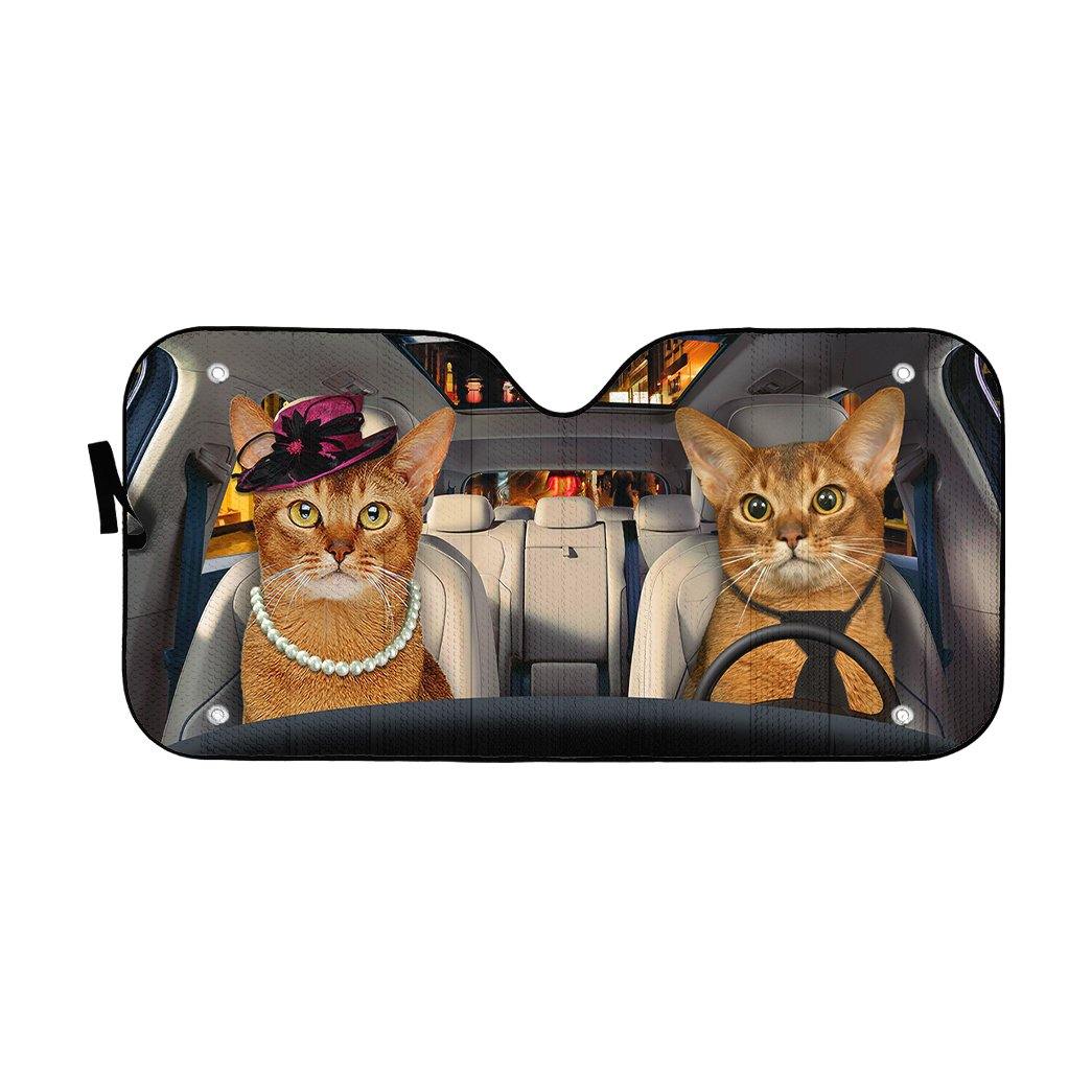 Gearhuman 3D Abyssinian Cat Auto Car Sunshade GV010314 Auto Sunshade 57''x27.5''