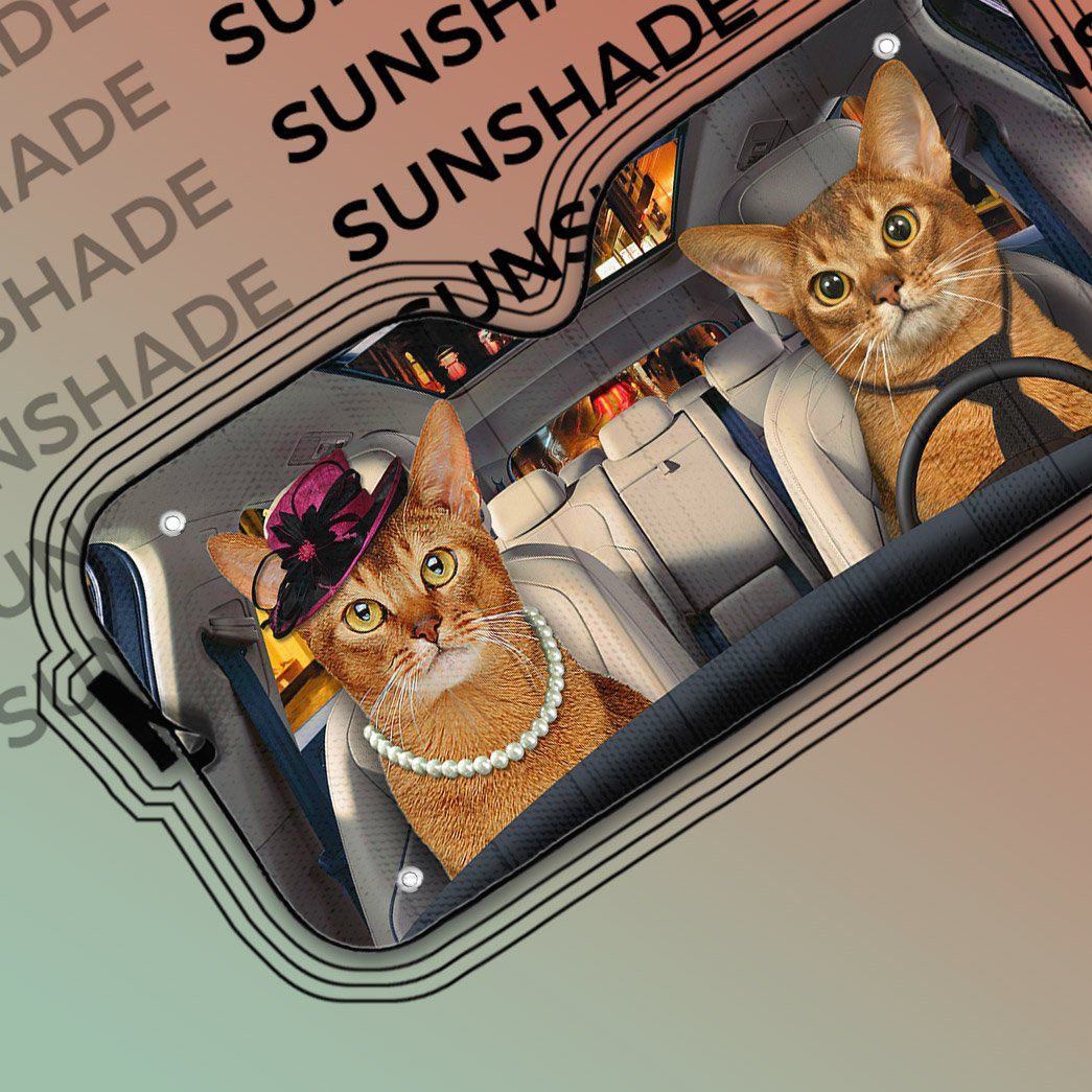 Gearhuman 3D Abyssinian Cat Auto Car Sunshade GV010314 Auto Sunshade