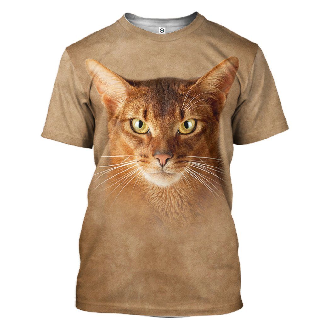 Gearhuman 3D Abyssinian Cat Tshirt Hoodie Apparel ZL21122 3D Apparel T-Shirt S 