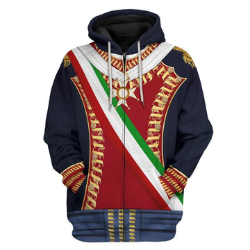 Gearhumans 3D Agust??n de Iturbide Custom Hoodie Apparel