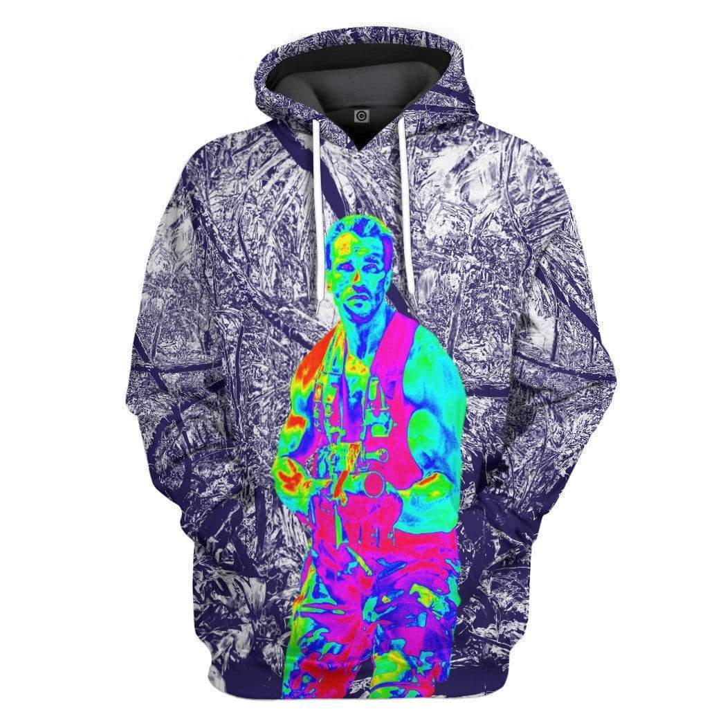 Gearhuman 3D Alien Arnold Custom Hoodie Apparel GS100821 3D Custom Fleece Hoodies Hoodie S 