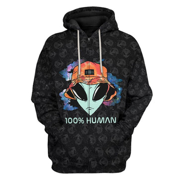 Gearhumans 3D Alien Custom Hoodie Apparel