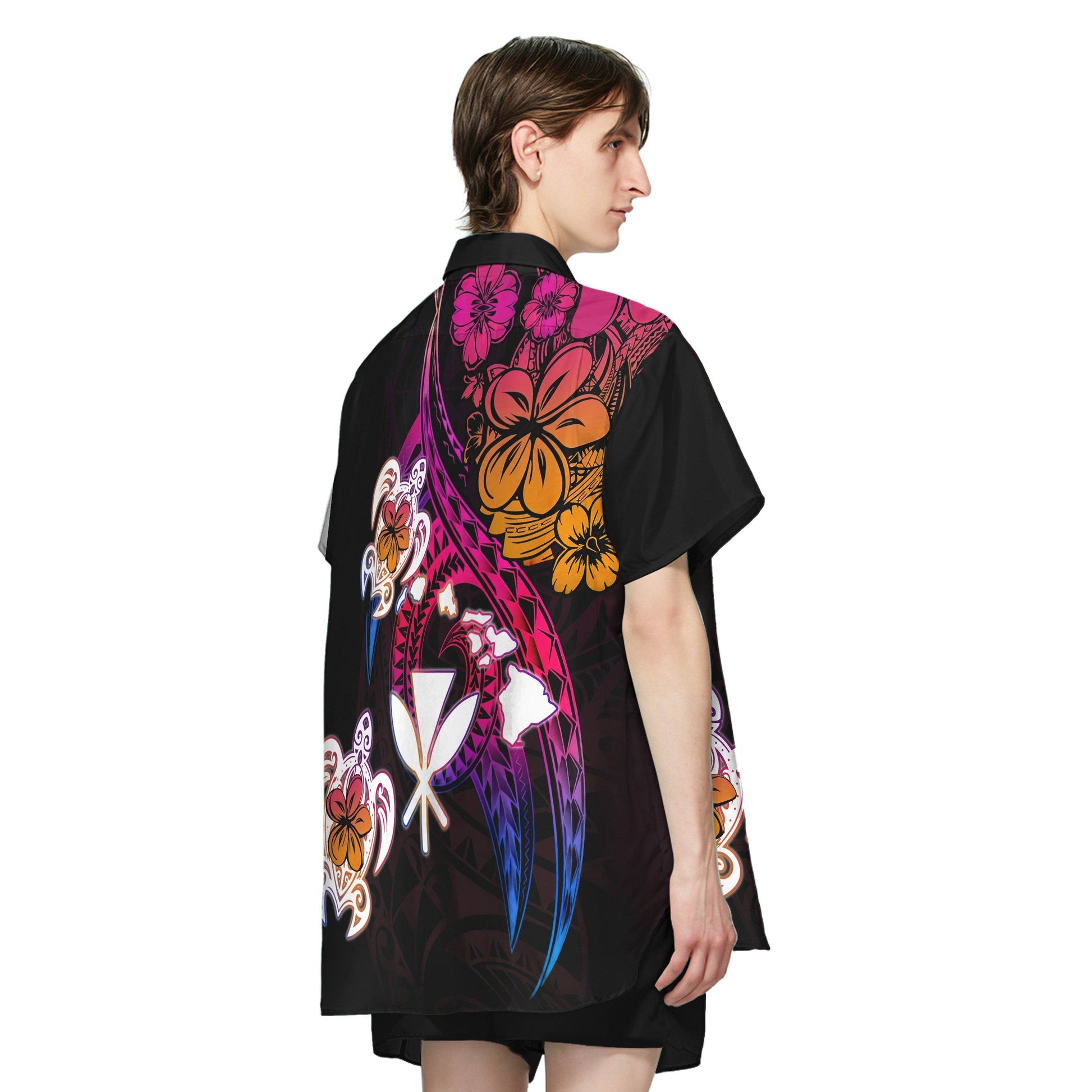 Gearhuman 3D Amazing Polynesian Hawaii Frangipani Flower Custom Short Sleeve Shirt GS23062119 Hawai Shirt 