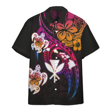 Gearhuman 3D Amazing Polynesian Hawaii Frangipani Flower Custom Short Sleeve Shirt