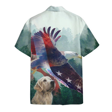 Gearhuman 3D American Eagle And Dog Hawaii Shirt