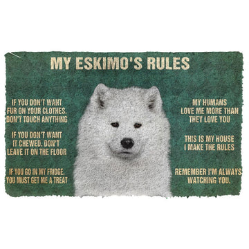 Gearhumans 3D American Eskimo's Rules Doormat