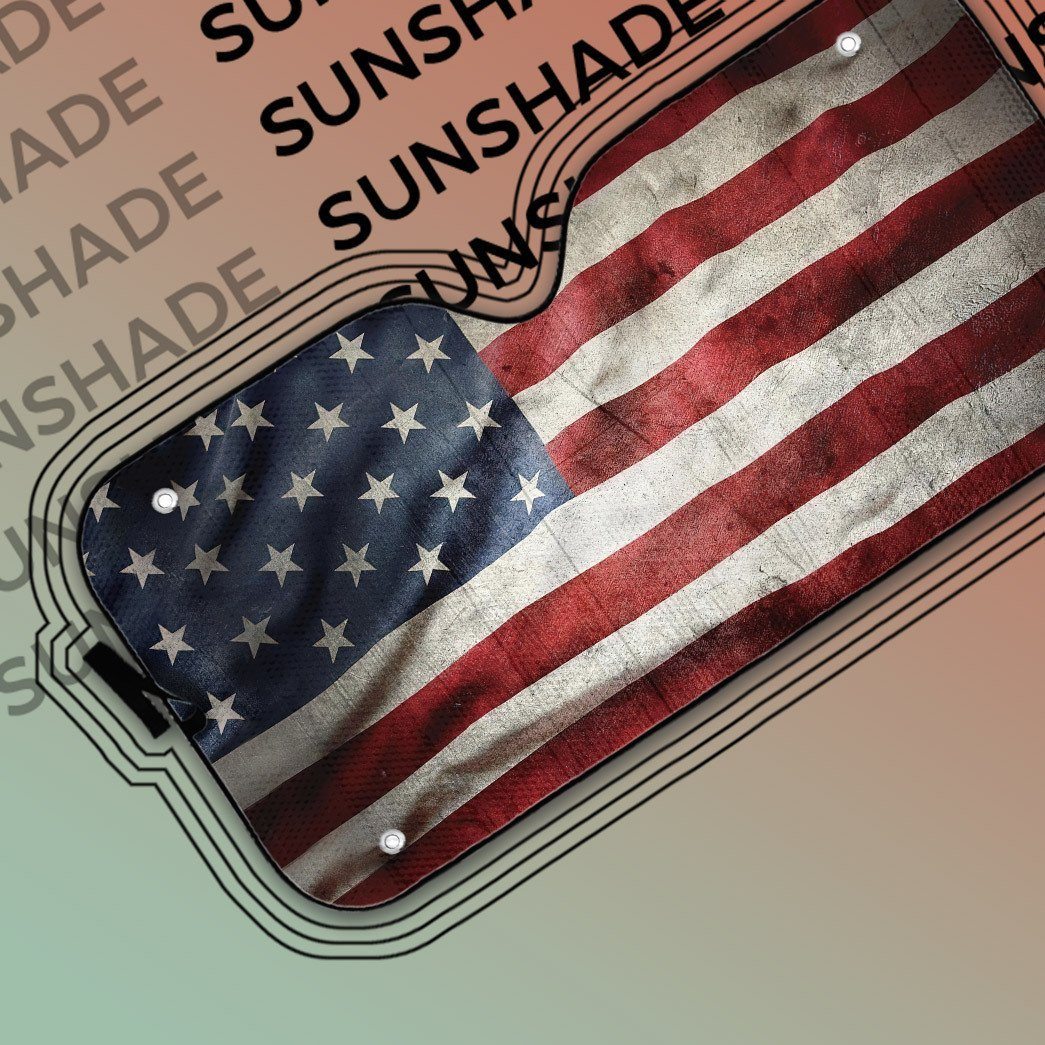 Gearhuman 3D American Flag Auto Sunshade ZK2805217 Auto Sunshade 
