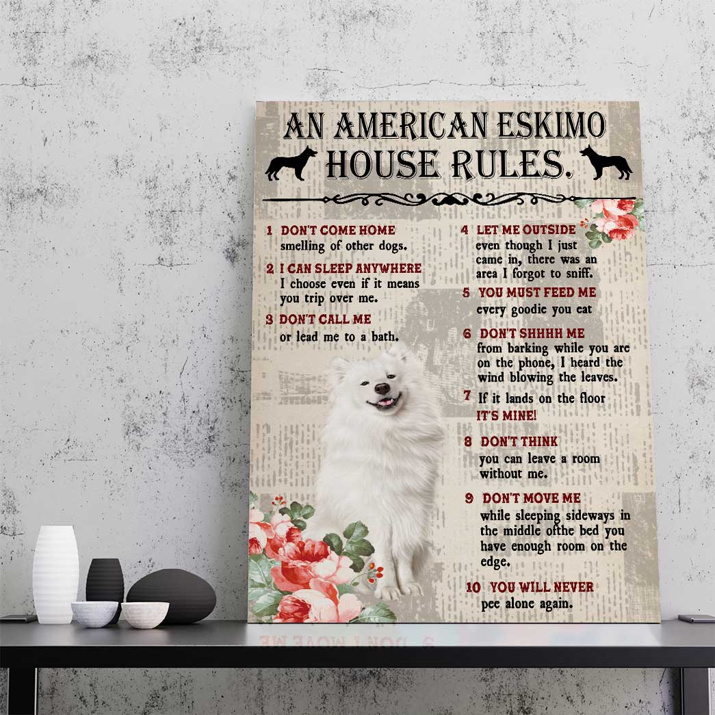 Gearhuman 3D An American Eskimo House Rules Canvas GK040212 Canvas