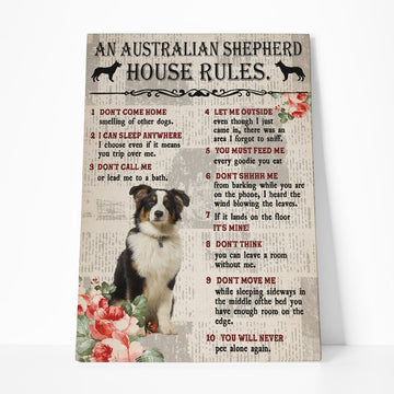 Gearhuman 3D An Australian Shepherd House Rules Canvas GK040224 Canvas 1 Piece Non Frame M
